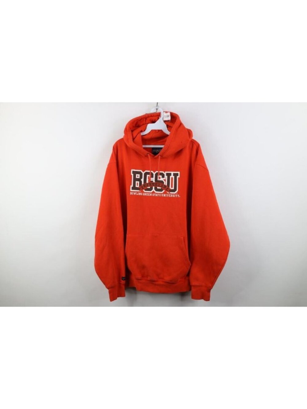 Vintage 90s Mens XL Bowling Green State University Hoodie Sweatshirt Orange